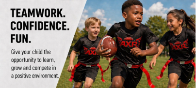 Kids playing flag football