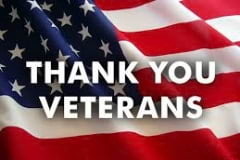 US Flag with Thank You Veterans