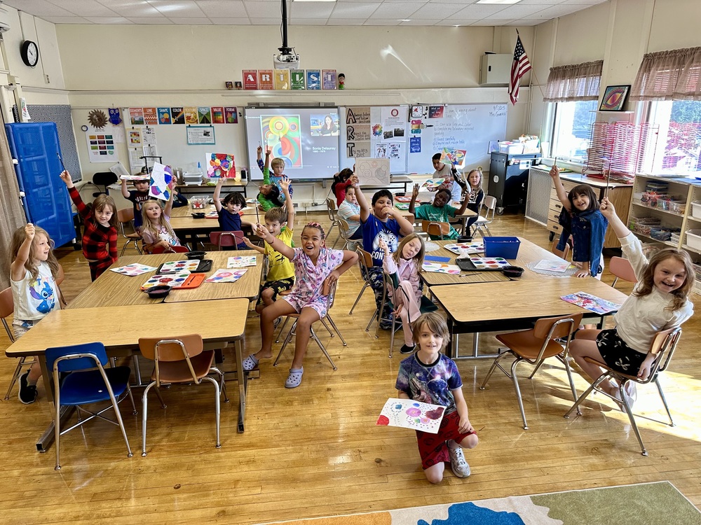 Students Showing Art