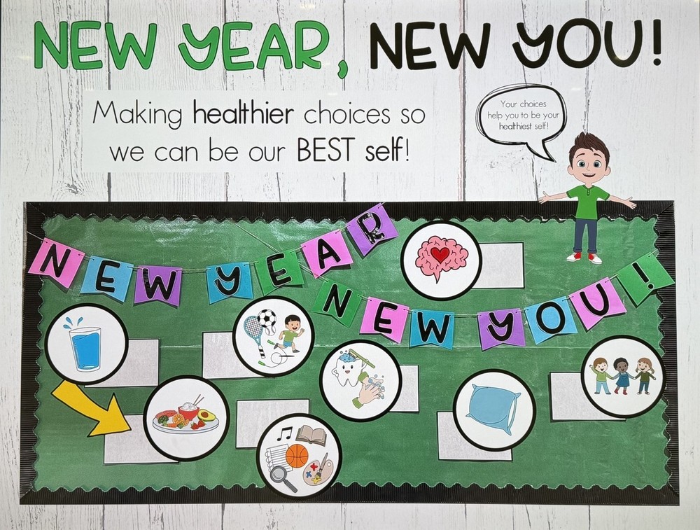 New Year, New You! Bulletin board