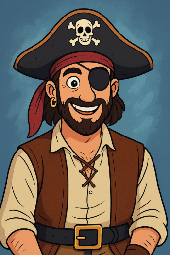 Pirate getting his picture taken