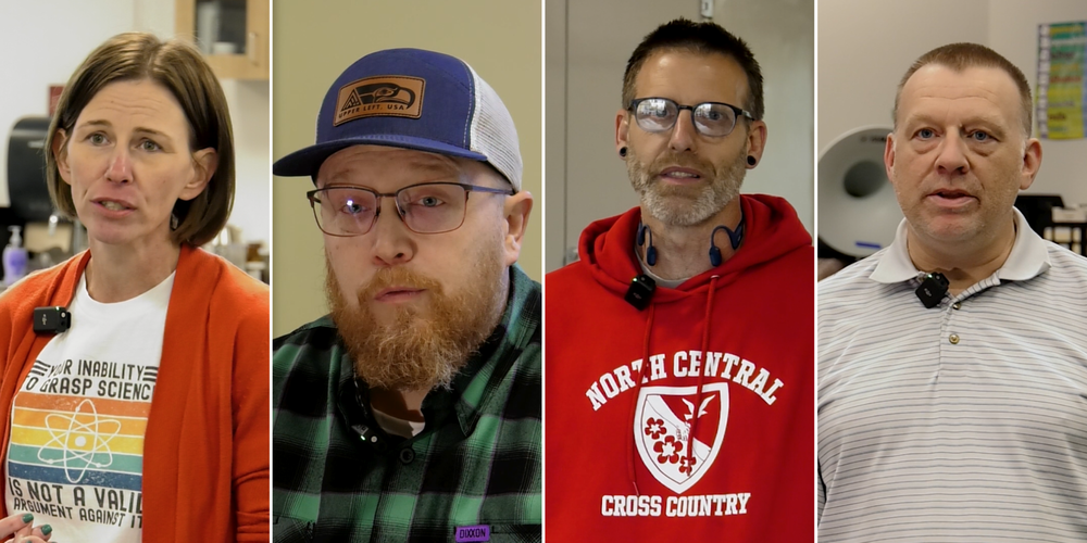 Collage of four SPS employees.