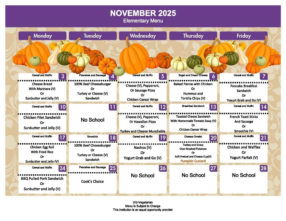 November Menu