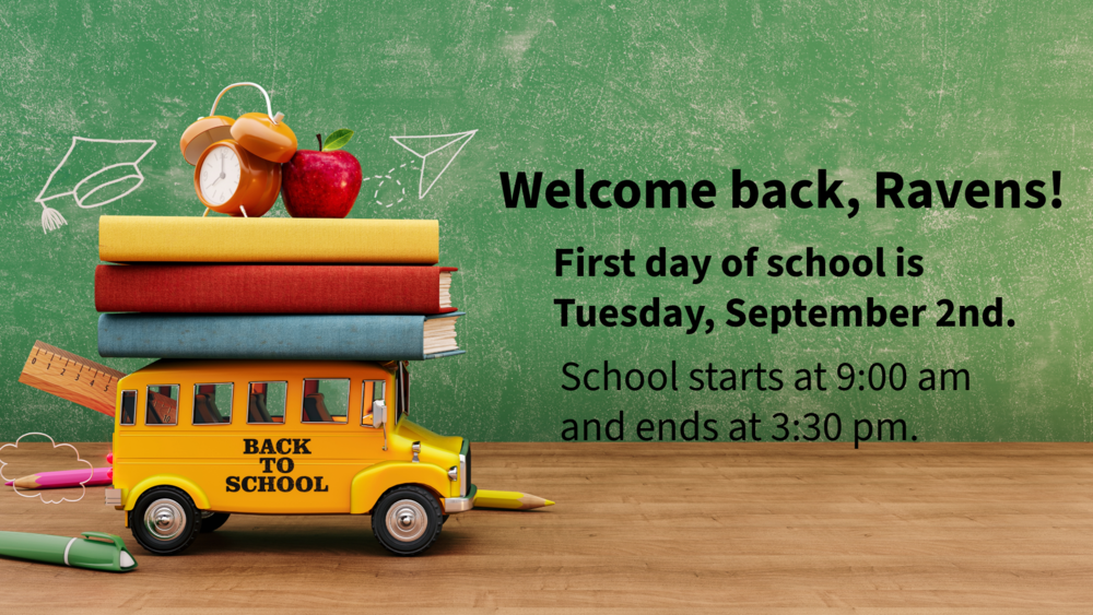 First Day of School is Sept. 2nd