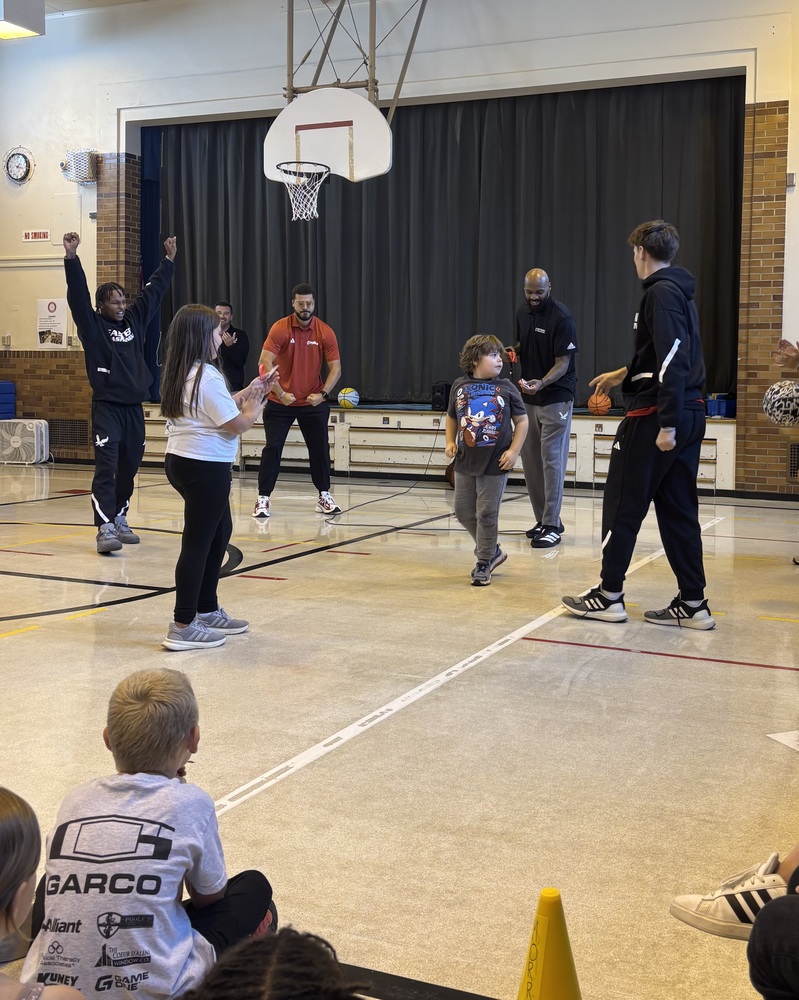 Students Playing Basketball 