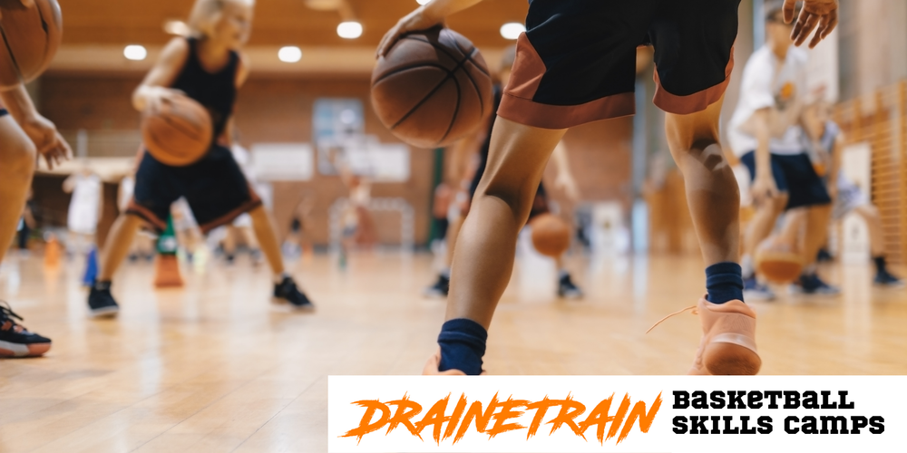 Young people practicing basketball