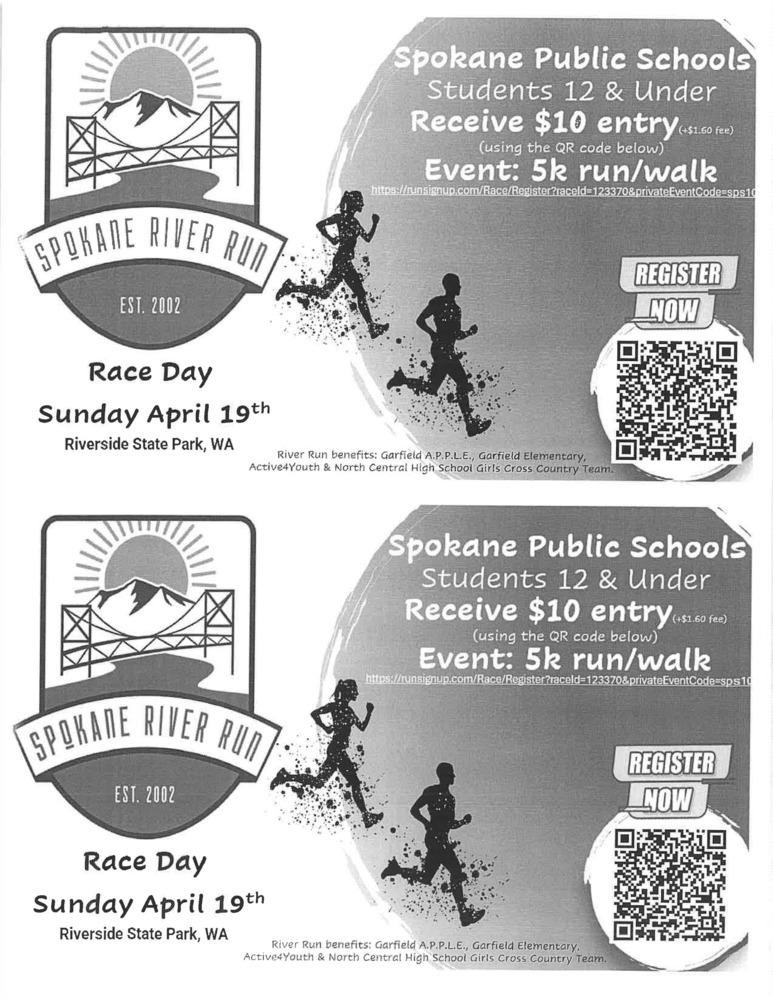 Spokane River Run Flyer 