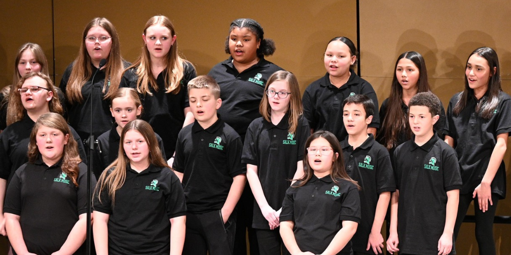 kids in the choir singing