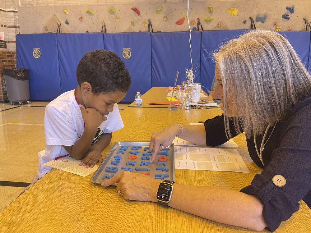 Student with teacher