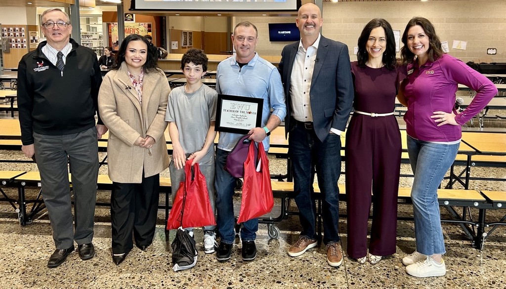 photo of Mr. Richards  and student who nominated him