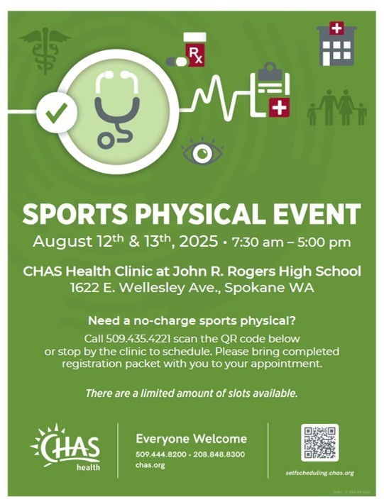 CHAS Sports Physical Clinic Flyer
