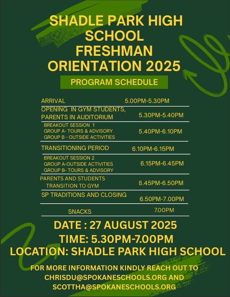 Shadle Park Freshman Orientation 2025