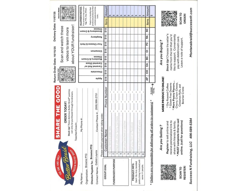 Butter Braid Order Form 