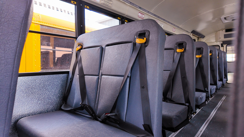 bus seats with seatbelts