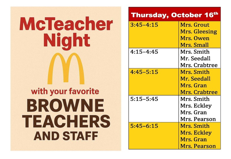 McTeacher Night Sign Up