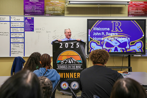Rogers School on the Rise banner