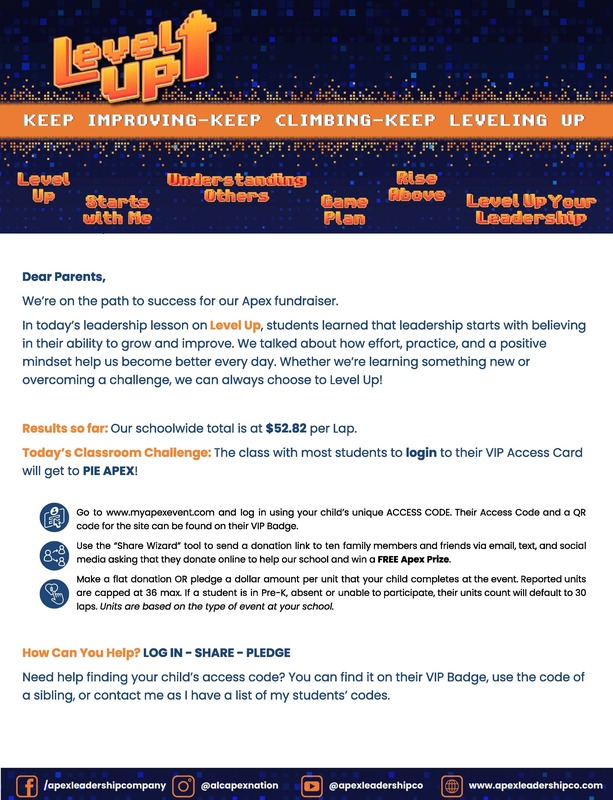 APEX Fundraiser Info
