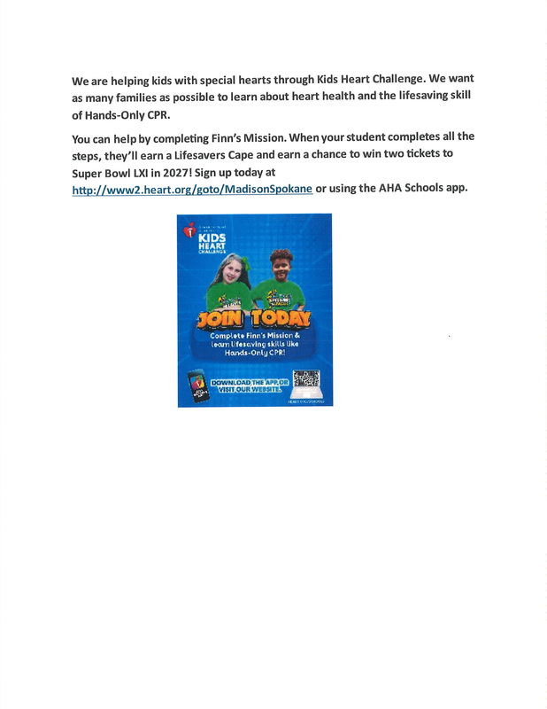 Kids Heart Challenge Update