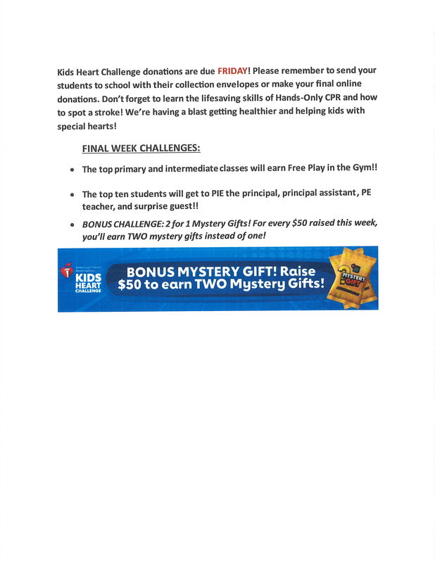 Kids Heart Challenge Update 4/29/26