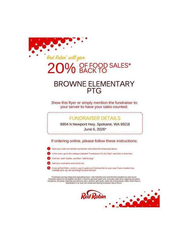 Red Robin Fundraiser Flyer