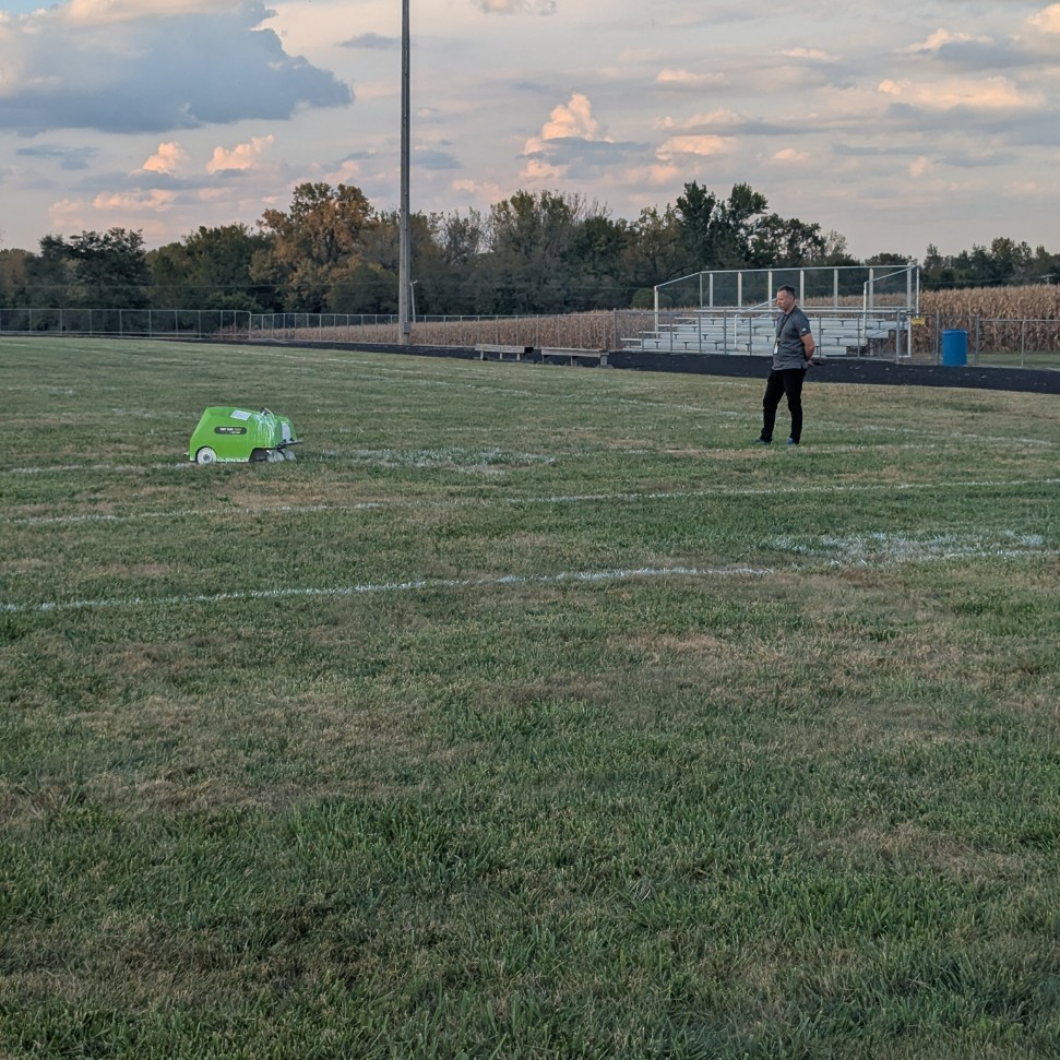 Lining the football field