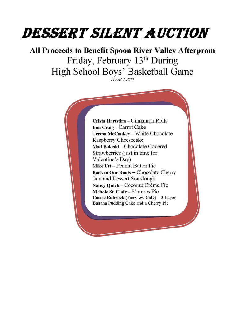 Dessert Silent Auction