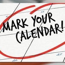 Mark your calendar