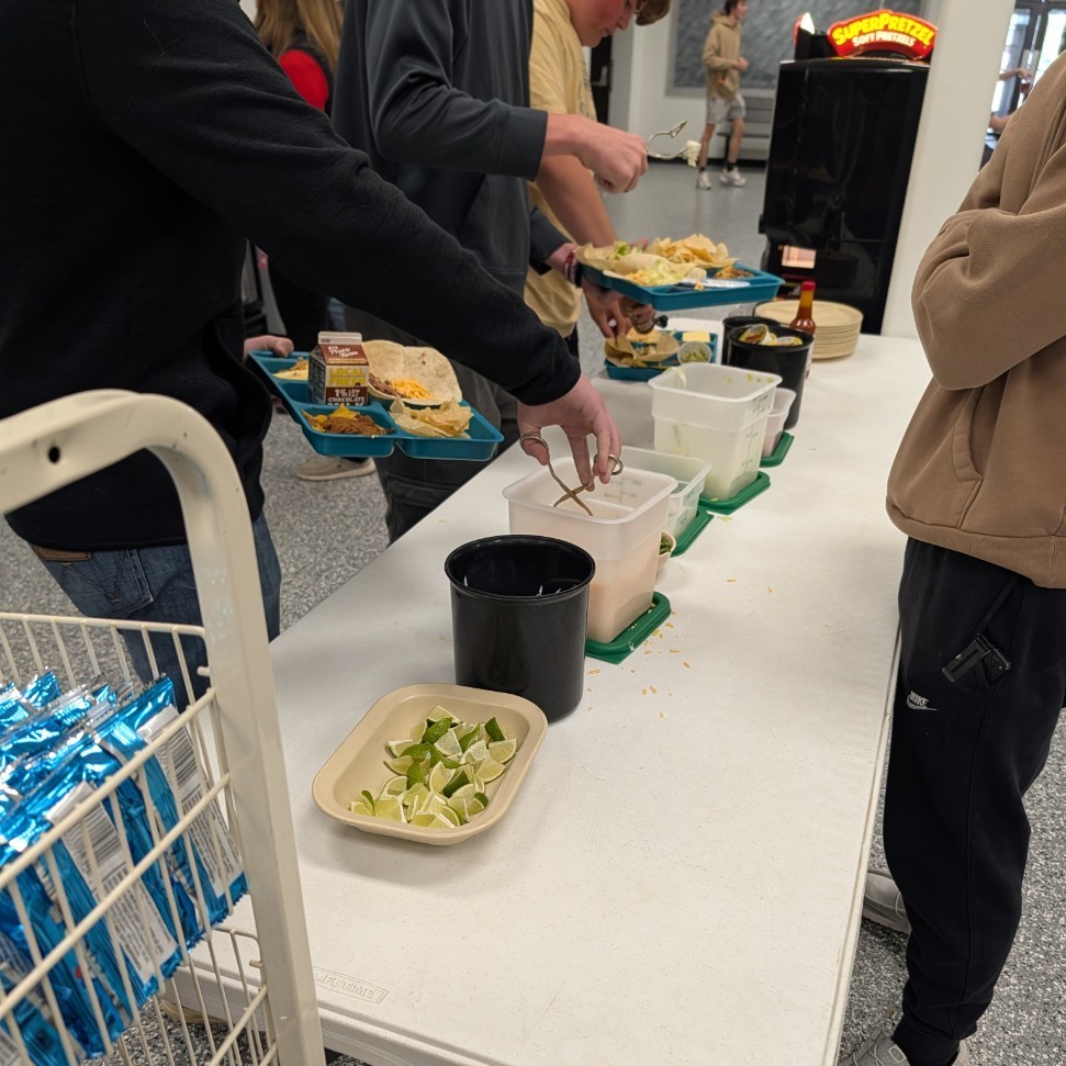 Taco bar for lunch