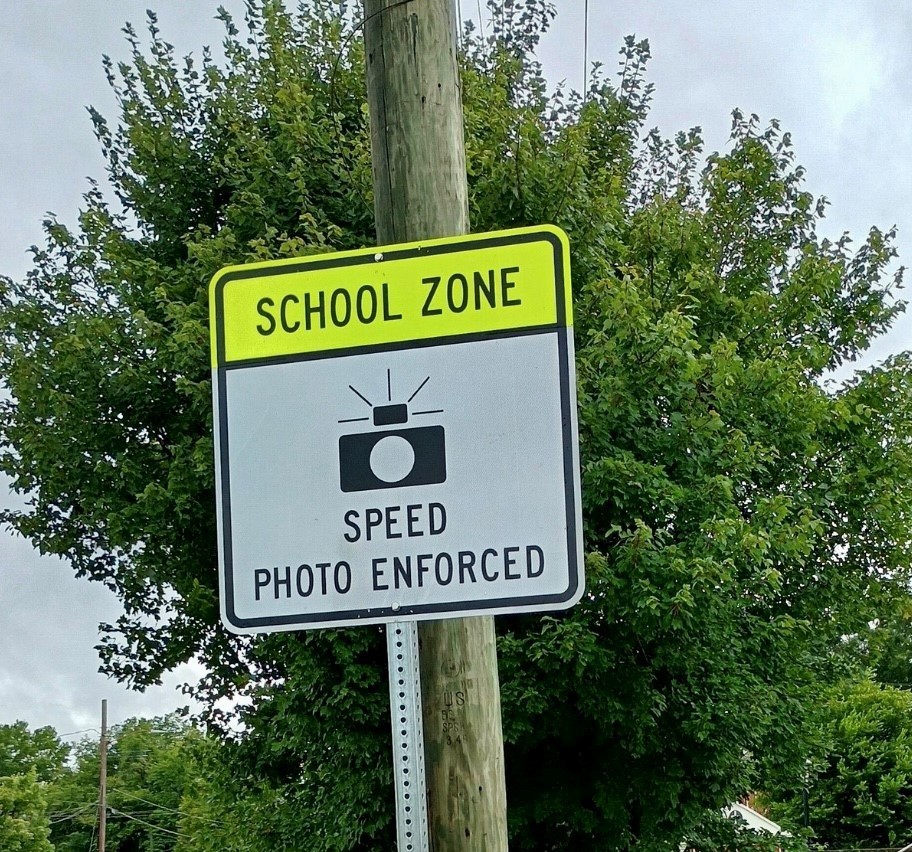 school zone photo enforced sign image