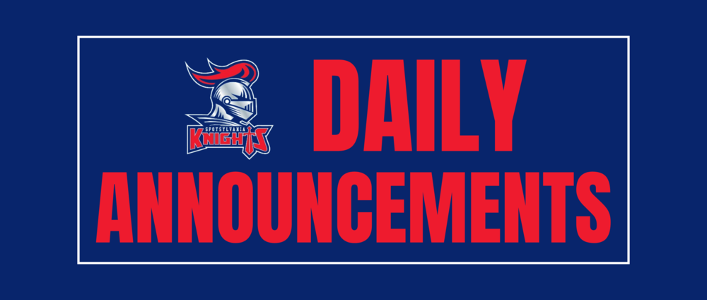Daily Announcements banner
