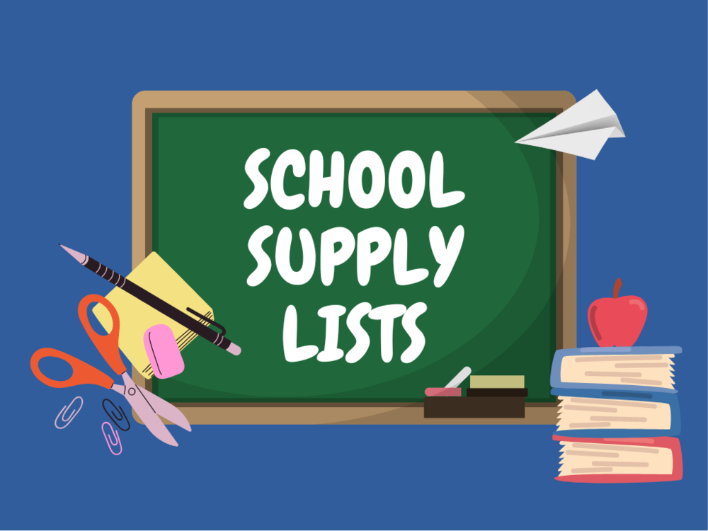 school supplies graphic