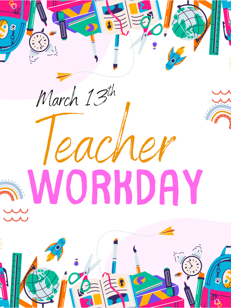 school supplies are on the border with words in the middle