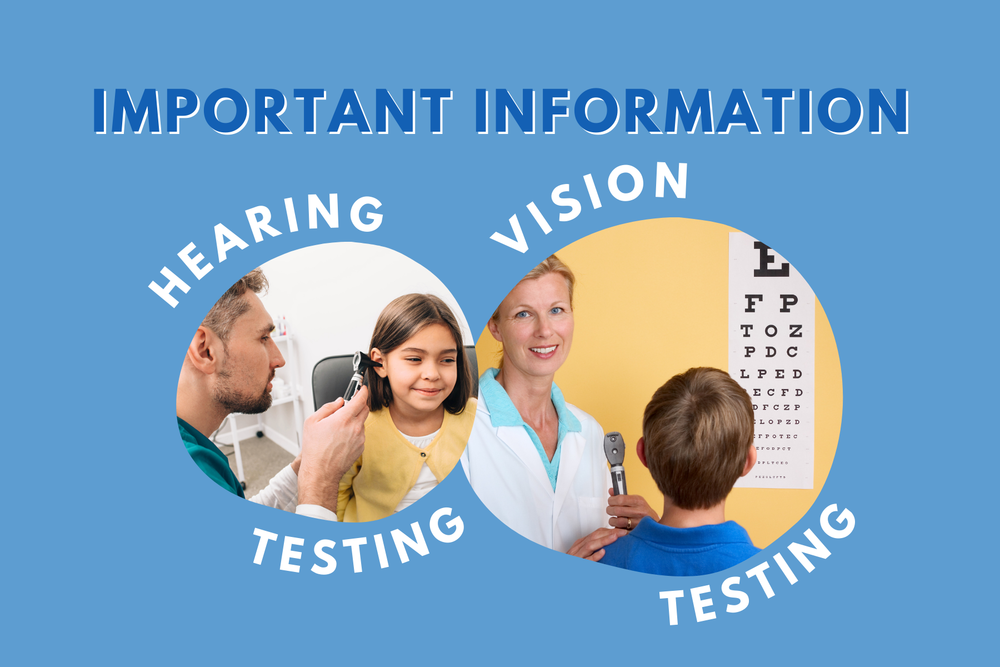 IMPORTANT INFO HEARING AND VISION TESTING IMAGE