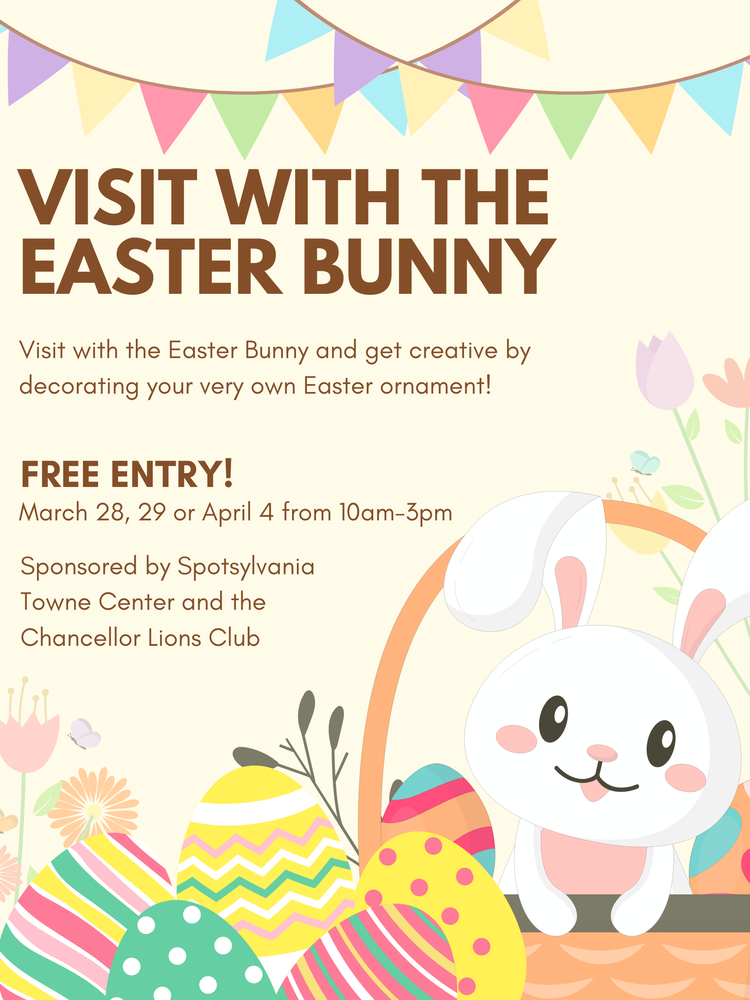 Informational Flyer for Visits with the Easter Bunny
