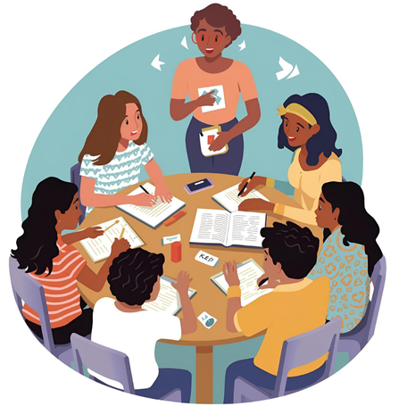 Image showing a conference between the teacher and other stakeholders