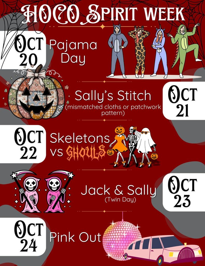 Week of oct 20 HOCO Spirit wear flyer