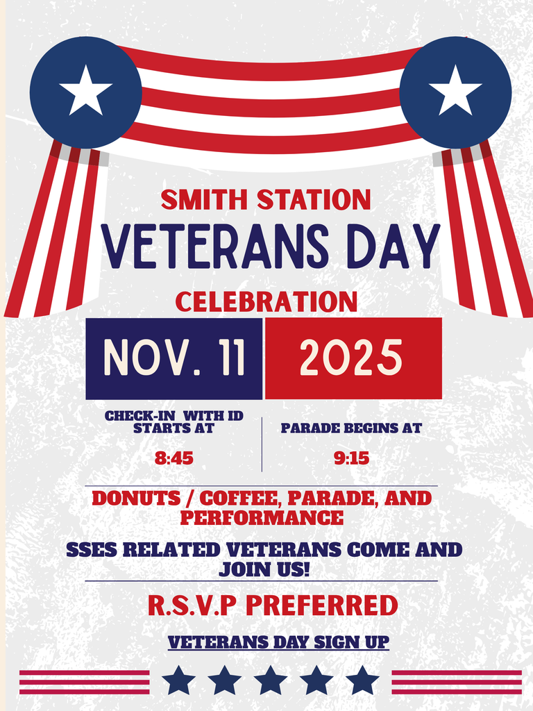 Veterans Day flyer that tells about the Veterans Day celebration on November 11.