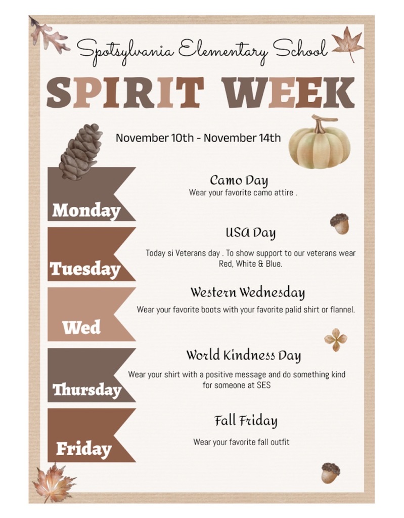 November Spirit Days