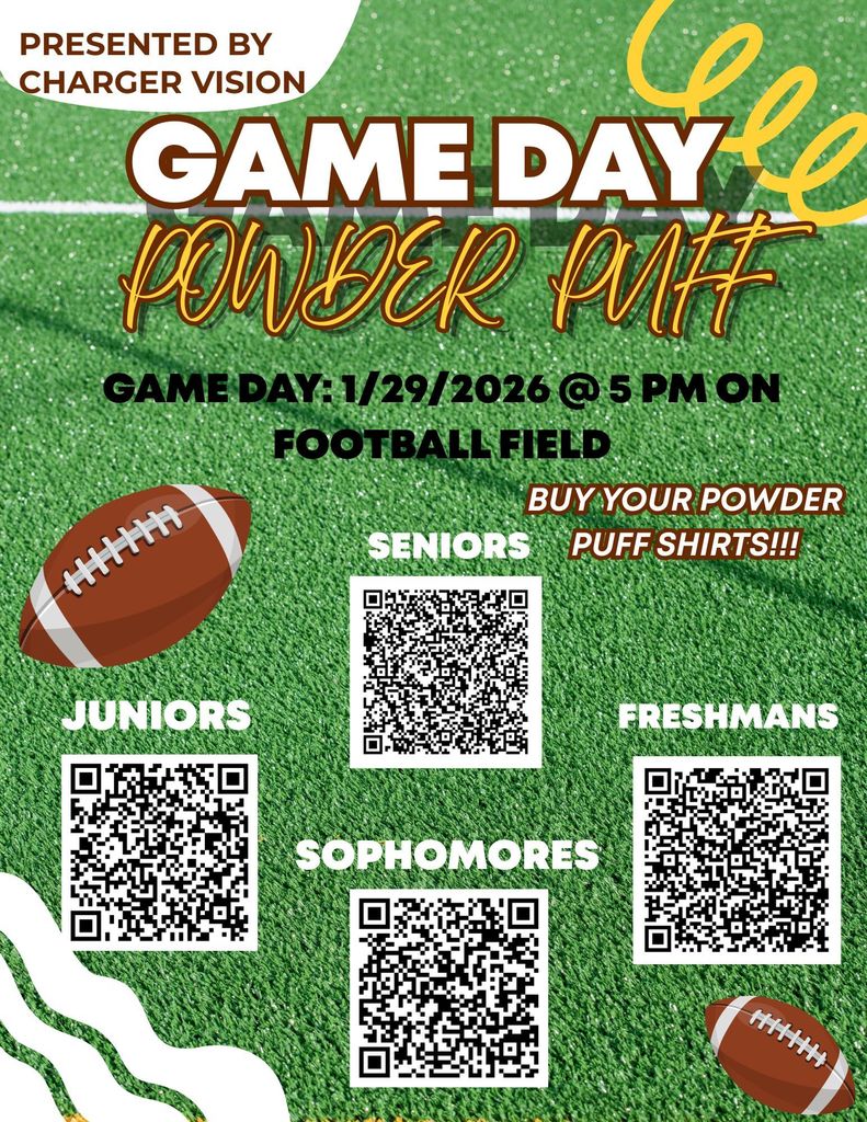 FY26 Powder Puff game day t shirt purchase qr code