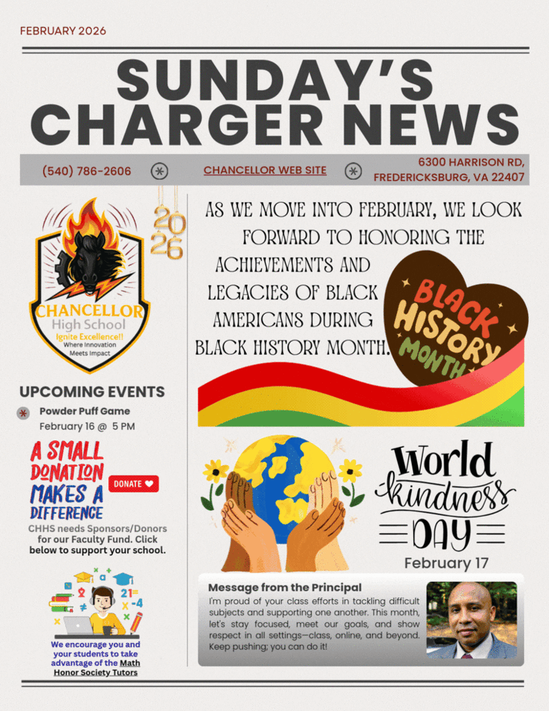 Celebrating Black History Month, World Kindness, Powder Puff moved to 2/16/26