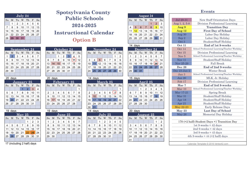 2024 2025 Calendar Feedback Spotsylvania County Public Schools