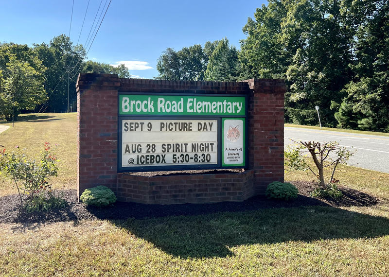 sign in front of schools