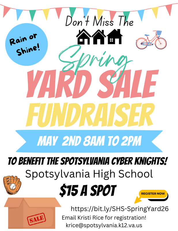 spring yard sale fundraiser flyer