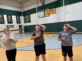 Middle school students enjoying minute to win it games