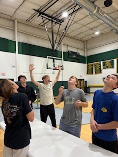Middle school students enjoying minute to win it games