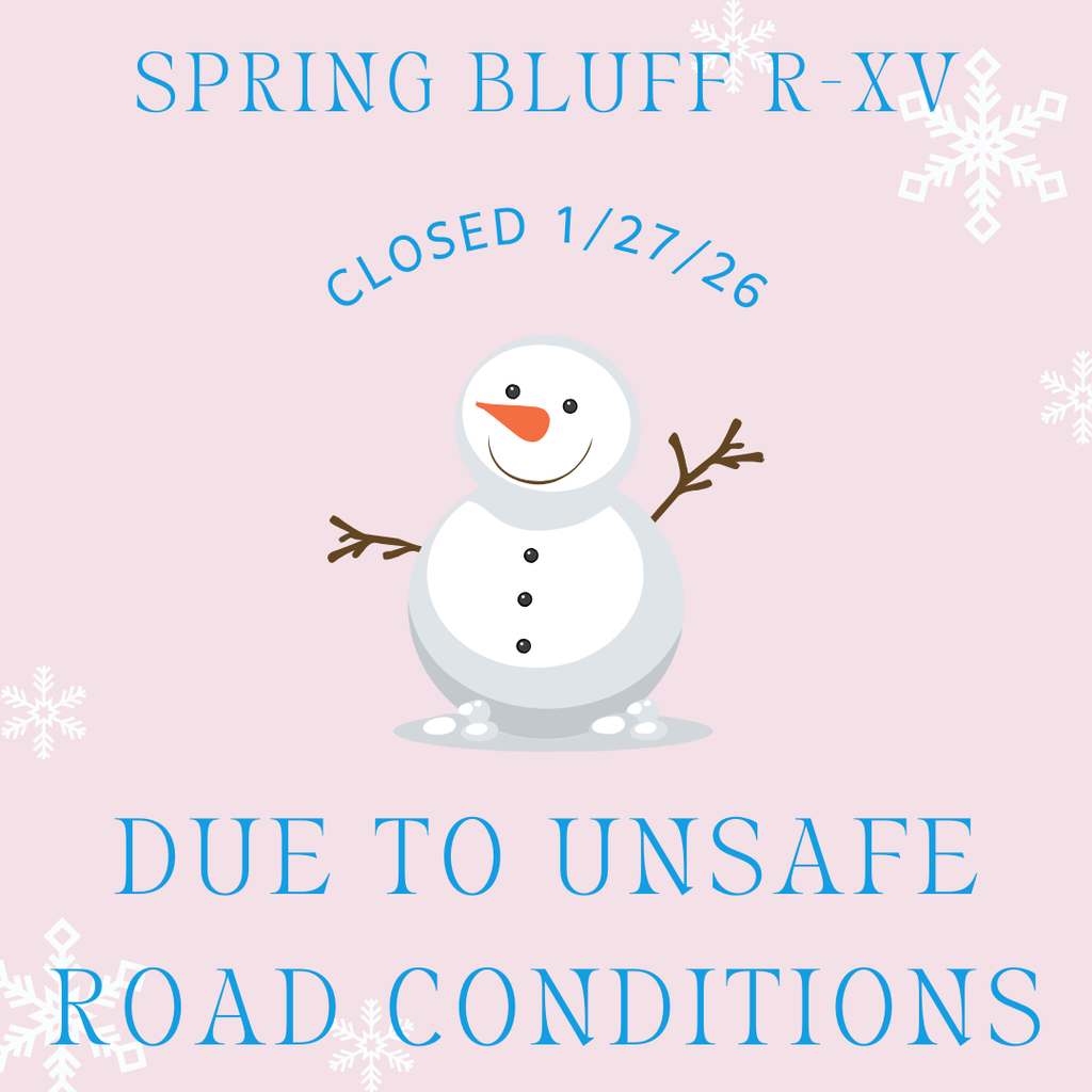 Due to unsafe road conditions classes in the Spring Bluff School District will not be in session on Tuesday, January 27th, 2026. 
