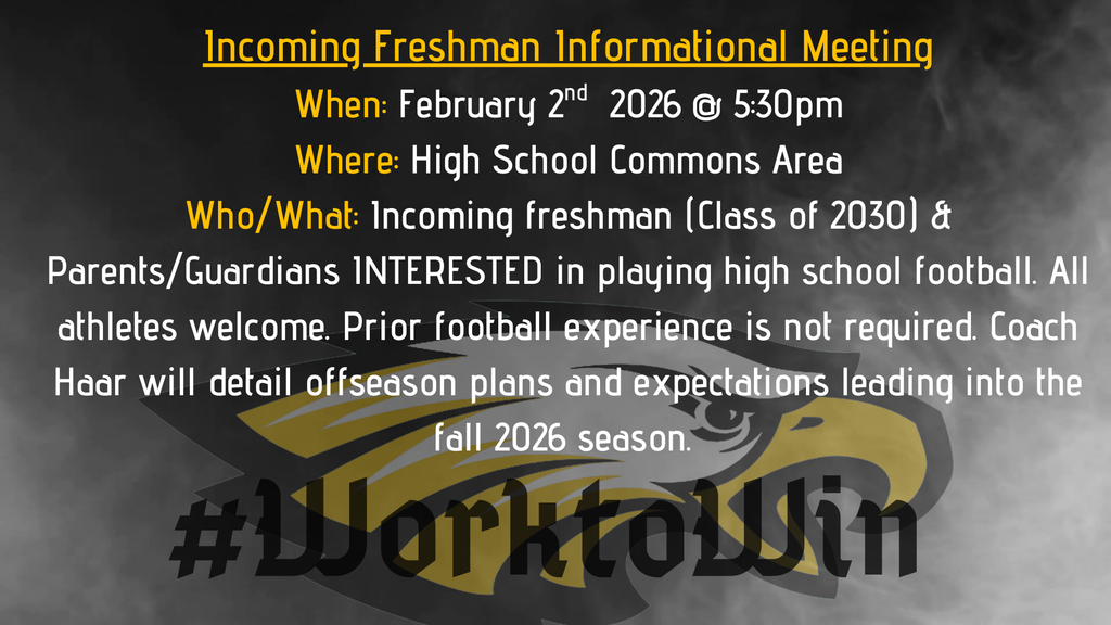 Incoming freshman informational flyer