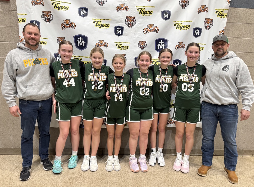 7th grade girls placed 1st in the IC tournament