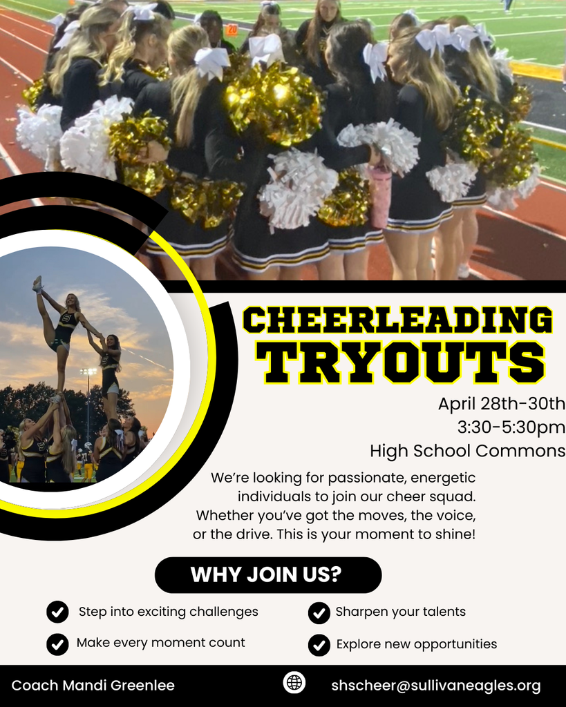 Cheeleading Tryouts flyer
