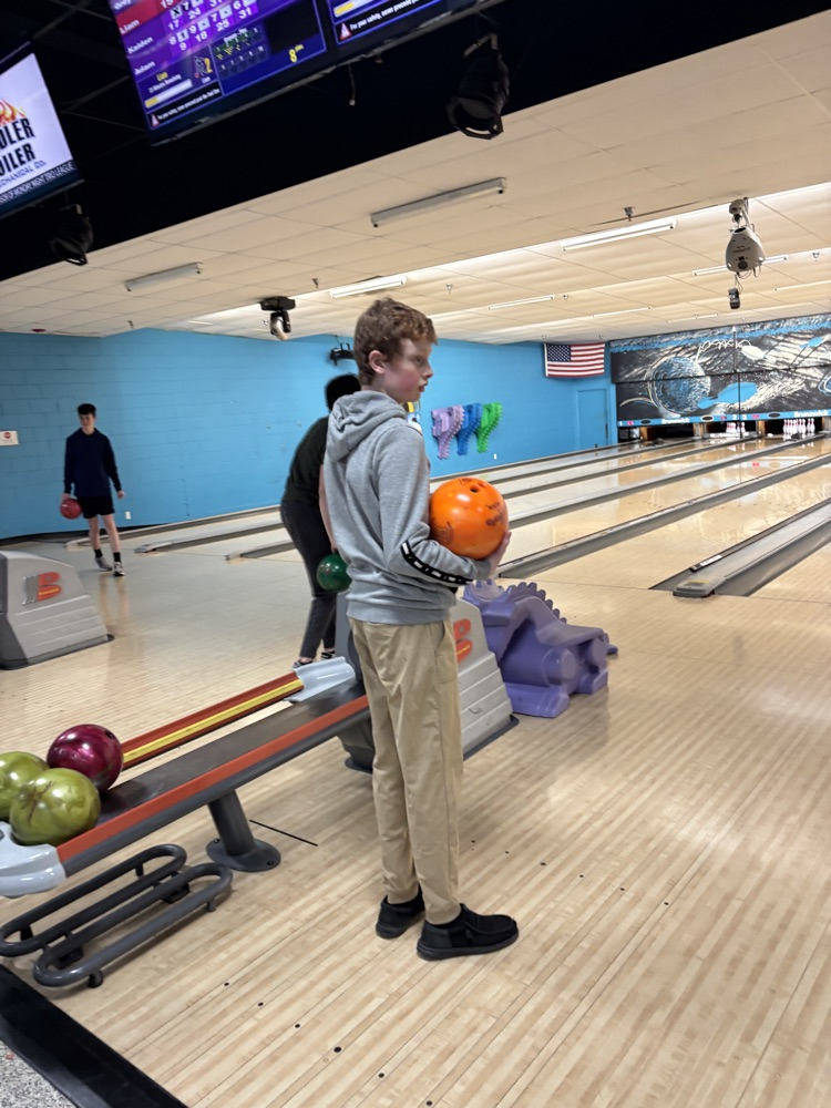 Middle school enjoys a day of bowling 